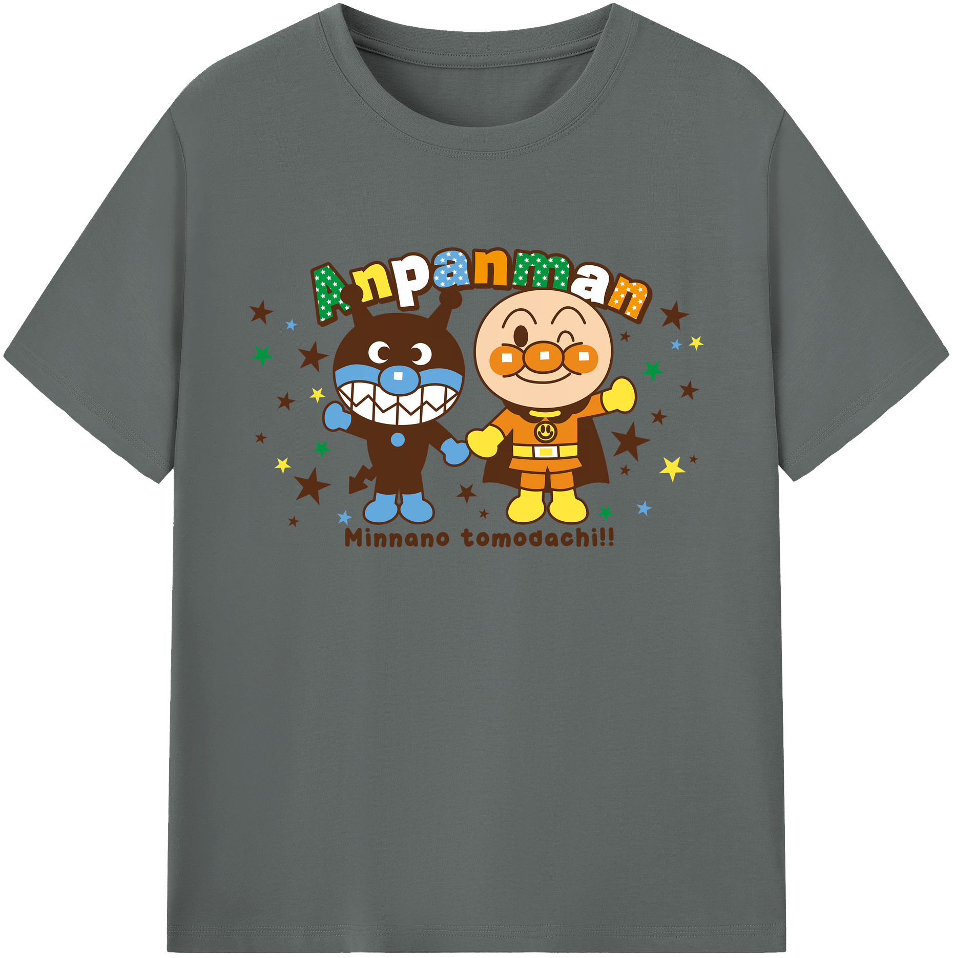 （画像用） アンパンマン Anpanman 綿100％ メンズ半袖Tシャツ｜肌触りやわらか＆通気性